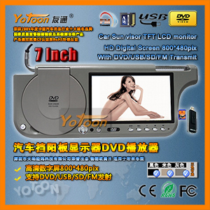 7 inch Car Sunvisor Mornitor with DVD/USB/SD