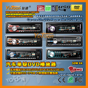 Car 1 Din DVD Player with USB/SD/FM/AM option:RDS/CPRM