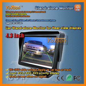 Car Stand-alone Monitor Rear-view 4.3 Inch Display